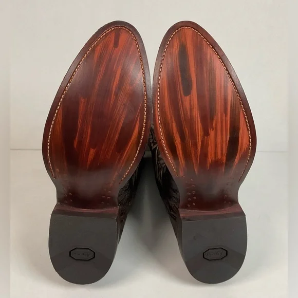 Rios Of Mercedes Tobacco Brown Ostrich Cowboy Boots Men’s 8.5 B | Women’s 9.5 - Picture 2 of 16